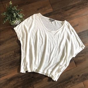 Vince Small White Linen Top